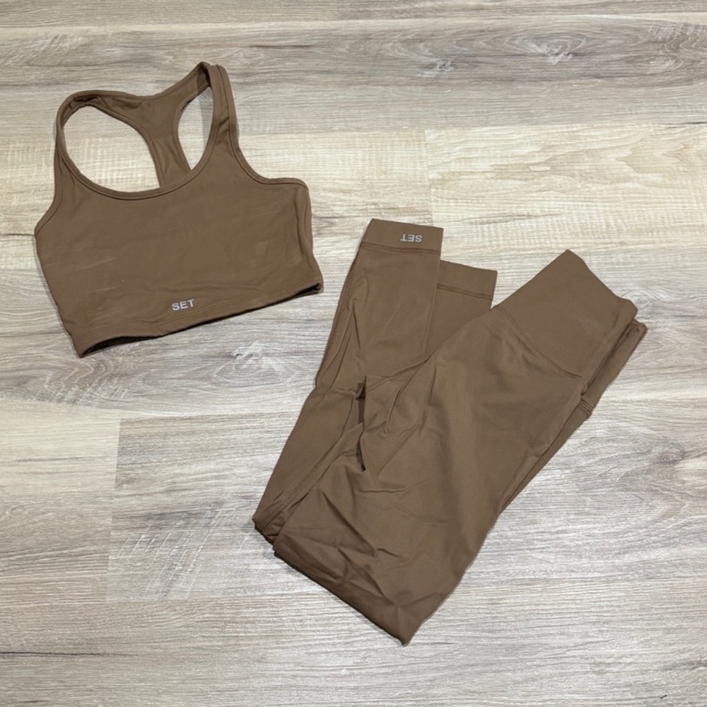 SET active neutral Sports Bra & Leggings Active Set